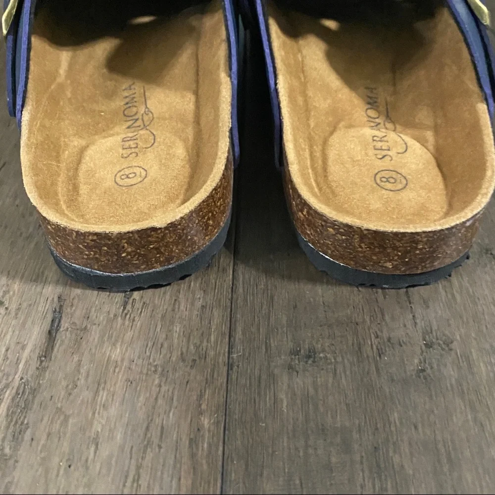 Seranoma- Women’s Navy Blue Clog Shoes - Picture 7 of 8